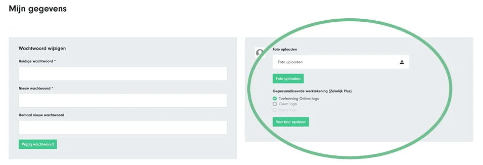 Eigen logo uploaden
